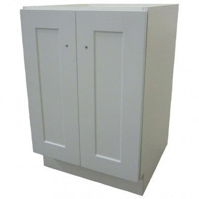 LL-V25 24" x 21" All Wood White Shaker w/Knobs