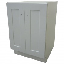 LL-V25 24" x 21" All Wood White Shaker w/Knobs