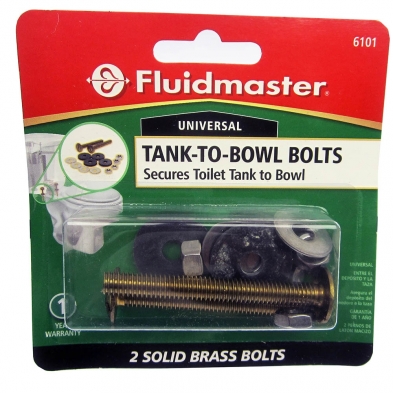 MD-113F Fluidmaster Solid Brass C/C Tank-Bowl Bolts Set