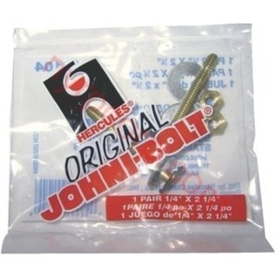 MD-129H 1/4" x 2-1/4" Solid Brass Flange Bolt Set