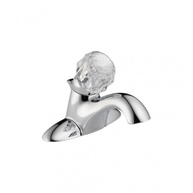 PD-B03 Delta Classic 3H Crystal Handle 4" Basin Faucet w/PU CP