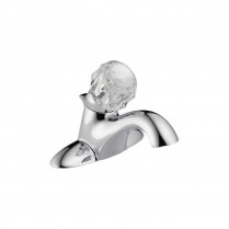 PD-B03 Delta Classic 3H Crystal Handle 4" Basin Faucet w/PU CP