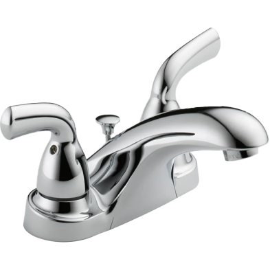 PD-B12 Delta Foundations 2Hdl Centerset Lav Faucet (Metal Pop-Up)