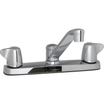 PG-K14 Gerber Maxwell 2H Kitchen Faucet W/ Metal Handles, 8" CP