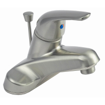 PW-SB004SN Single Lever Lavatory Faucet w/Pop-Up, Satin Nickel
