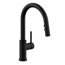 PW-SK002BM Single Handle 1/3 Hole Pulldown Kitchen Faucet, Black