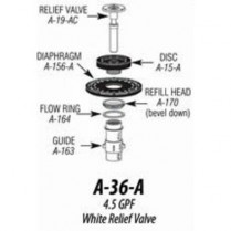 RS-K01R Sloan Replacement Closet Repair Kit 4.5 gpf