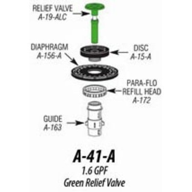 RS-K04R Sloan Replacement Closet Repair Kit1.6 gpf