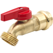 SJ-203P 1/2" Press x Hose Quarter Turn Hose Bibb