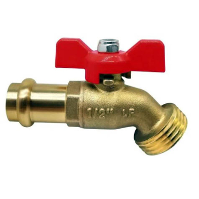 SJ-211P 1/2" Propress Hose Cock Press-Fit Boiler Drain MIP