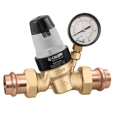 SW-W83P Caleffi 1 1/2" Press Pressure Reducing Valve w/Gauge