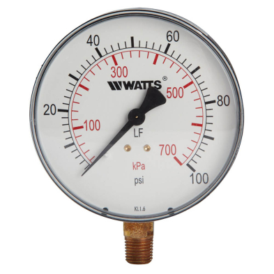 TW-SPG12 1/4" Watts LFDPG1 Pressure Gauge