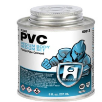 UC-125 Hercules Clear PVC Cement, 8 oz.