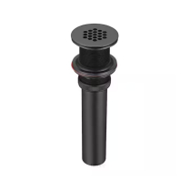 VJ-242-B Bathroom Sink Grid Drain w/ out Overflow, Black