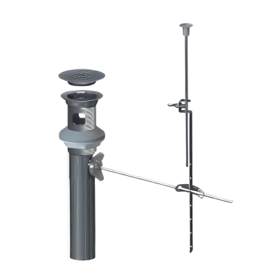 VP-B16PCP IdealLav Plastic Lavatory Drain w/CP Grid Strainer