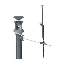 VP-B16PCP IdealLav Plastic Lavatory Drain w/CP Grid Strainer