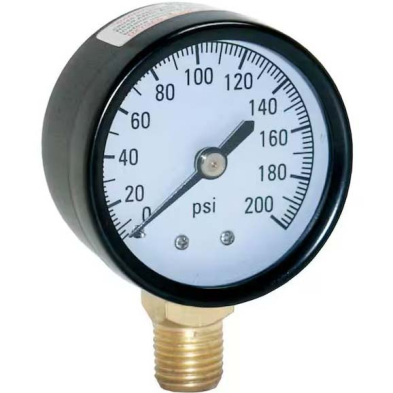 WY-SPG05 Std Pressure Gauge 1/4" NPT 2" Face WOG 200 psi