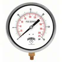 WY-SPG45 Winters Industrial Pressure Gauge 6" 30 psi 1/4" NPT
