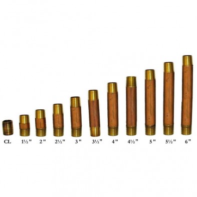 XB-120 Set, 1/2" Brass Nipple Close-6"