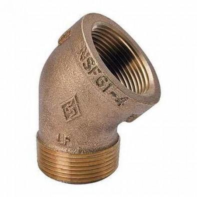 XB-E64 1" Brass 45&deg; Street Elbow