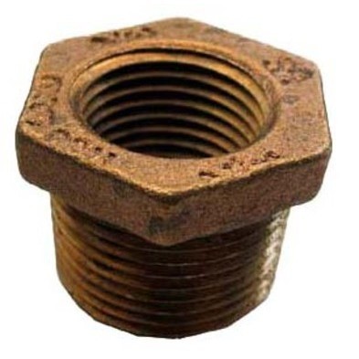 XB-H02 3/8" x 1/4" Brass Hex Bushing