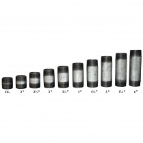 XG-200 Set, 1 1/2" Galvanized Nipples Close - 6"