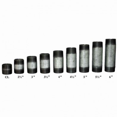 XG-300 Set, 2" Galvanized Nipples Close - 6"