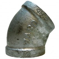 XG-E46 1 1/2" Galvanized 45 Elbow