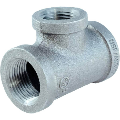 XG-T24 2 1/2" x 2" Galvanized Tee