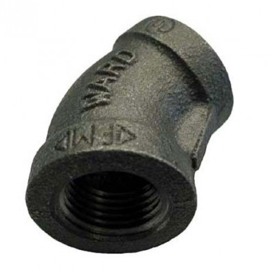 XL-E40 1/4" Black 45 Elbow