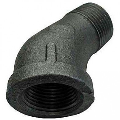 XL-E60 1/4" Black 45 Street Elbow