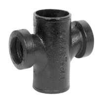 XN-447 2" x 1 1/2" No Hub Sanitary Tapped Cross
