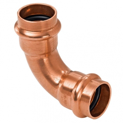 XV-E004 Copper Press 90 Elbow, P x P, 1" x 1"