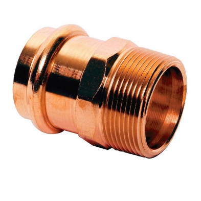 XV-M006 Copper Press Male Adapter, P x MPT, 1-1/2" x 1-1/2"