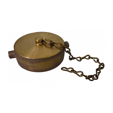 ZF-30215 1.5" NYFD Female Cast Brass Cap w/chain,  P/L