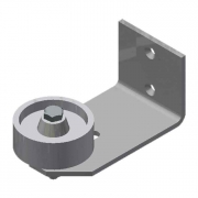 0058.00002SS-W Nylon Stay Roller, Wall Mount (1-1/2to 2-3/4)-SS #2b