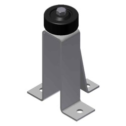 0059.00007 Stay Roller, Floor mount Blk Wheel-Ptd.