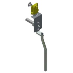 1028.00340 Cremone Bolt KEY LOCK / KNOB pkg. w/ Aux. Handle-Zinc