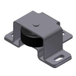  Stay Roller, Floor Mount Blk Wheel