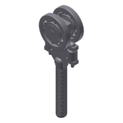 2035.01976 Two Wheel Ball Bearing Truck, 5/8 Pend.-Zinc