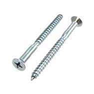  (3/8") #24 Flat Phillips Head Wood Screw-Zinc