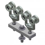 25-TBSE Tandem Truck Assy, BB. 1" Pend. 5000lb Cap-Zinc