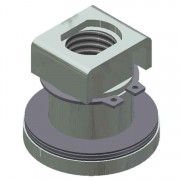 25B442SW SWIVEL w/ KEEPER: two wheel trolley swivel-Zinc