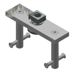 25B442SWTK-CH Center Hung Pivot Assembly: Keeper, Swivel & Top Plate-Zinc