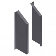 296-25X2 Track Hood End Caps-Hgs