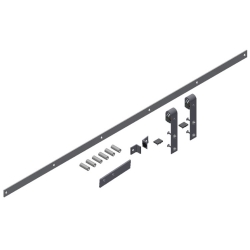  43H Standard Flat Track Sliding Door Hardware Kit