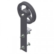 44H-B Spoked Flat Track Hanger, 1-3/8" to 2-1/4"-Black