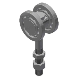 4Z-0 Two Wheel Trolley, 1/2 Pend. (200 lb cap.)-Zinc