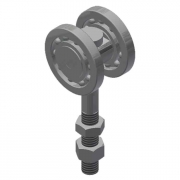 4Z-0 Two Wheel Trolley, 1/2 Pend. (200 lb cap.)-Zinc