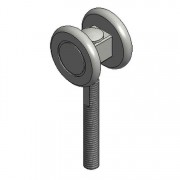 4Z-030 Two Wheel Trolley, 7/16 Pend. (150 lb cap.)-Zinc